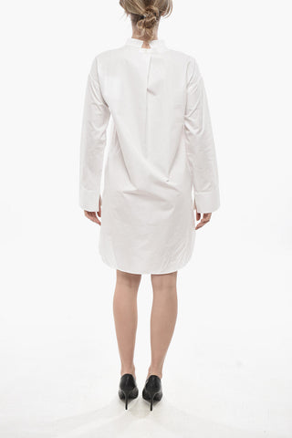 Chemisier DAY in Popeline con Collo Coreano e Pince Posteriore