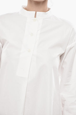 Chemisier DAY in Popeline con Collo Coreano e Pince Posteriore