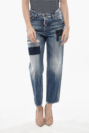 레귤러 핏 청바지 BOSTON 페인트 효과 20cm