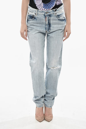 청바지 642 레귤러 핏 디스트레스드 하이웨이스트 17cm