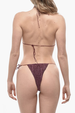 Lurex-Dreiecksbikini mit Hoher Taille