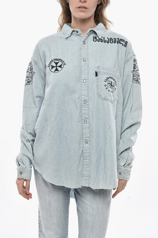 Camicia in Denim con Dettagli in Rilievo 