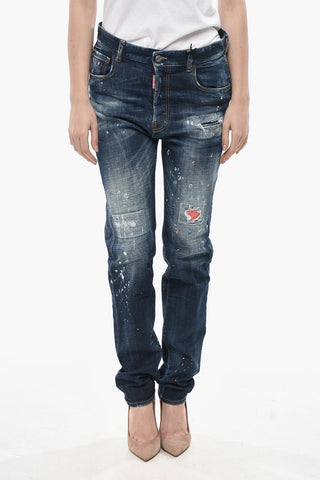 Jeans Regular Fit Paint Effect 17cm