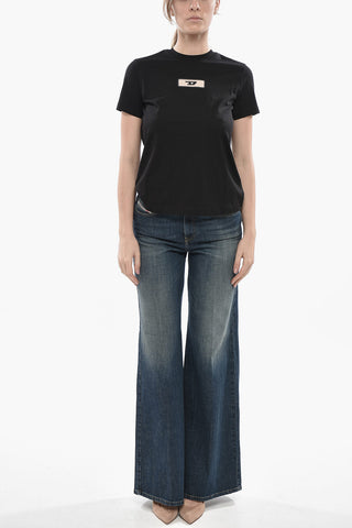 T-Shirt mit Rundhalsausschnitt T-REG-PL aus Baumwolle mit Frontlogo