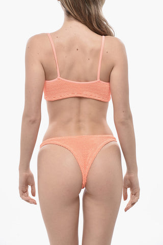 Bikini mit Wave-Muster und hohem Bund
