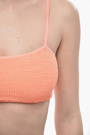 Bikini mit Wave-Muster und hohem Bund
