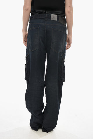 Jeans Cargo EROS in Denim Stretch con Dettaglio in Metallo 23cm