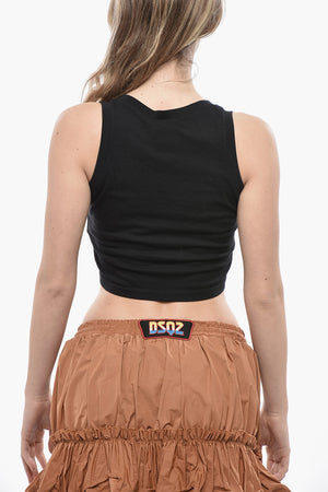 ICON Top Cropped Fit in Jersey di Cotone
