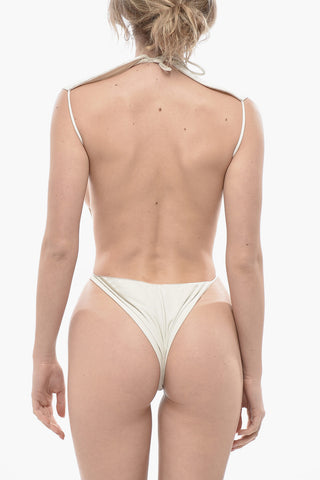 Einteiliger Badeanzug Mit V-Ausschnitt Und Offenem Rücken