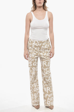 Hose aus Stretch-Baumwolle mit Allover-Logo