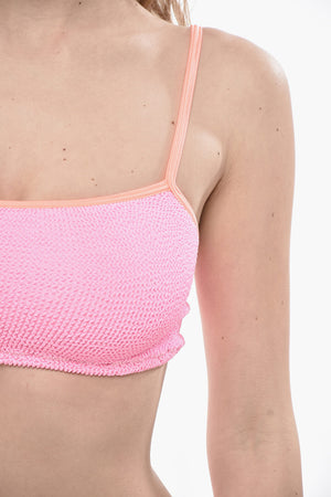 Bikini mit Raffungen und offenem Rücken