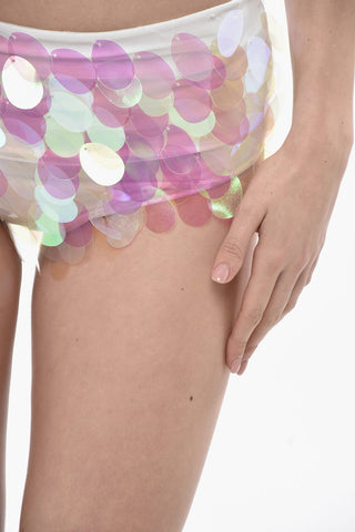 Bikini mit hoher Taille und Maxi-Pailletten