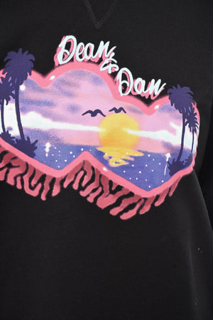 Felpa Girocollo COOL FIT in Cotone Garzato Stampata