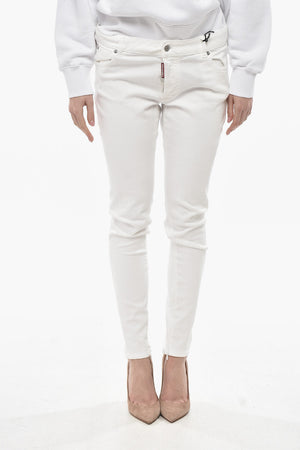 연한 워시 청바지, 발목 지퍼 13cm