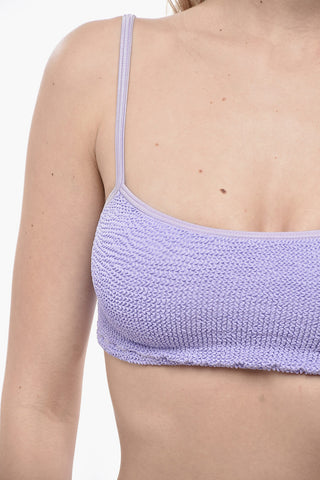 Bikini mit Wave-Muster und hohem Bund