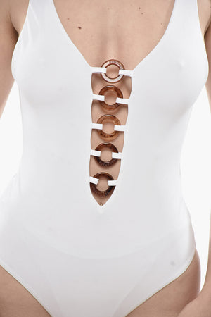 Einteiliger Badeanzug mit Cut-Out-Details