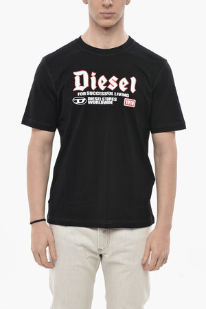 T-Shirt Mit Rundhalsausschnitt T-ADJUST-K1 Einfarbig Mit Flockdruck