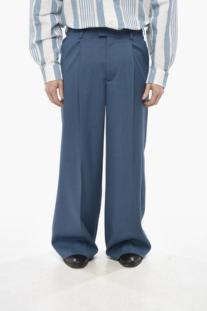 Mohair-Blend Trousers With Front Pleats