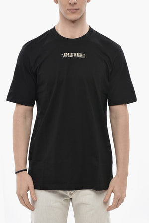 Crew-Neck T-Shirt T-JUST-L4 Cotton Jersey with Contrast Print