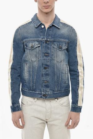 Denim Jacket With Track Detail
