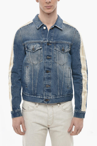 Denim Jacket With Track Detail