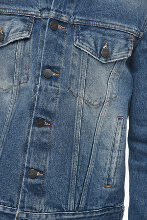 Denim Jacket With Track Detail