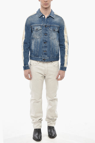 Denim Jacket With Track Detail