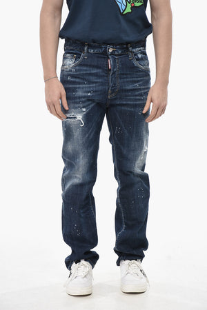 Jeans 642 Vintage-Effekt mit Lackdetails 18cm