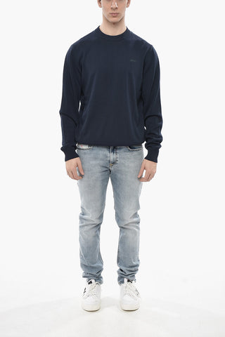 Pullover mit Rundhalsausschnitt OUT-OUT aus Baumwollmischung mit erhabenem Logo