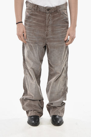 5-Taschen-Hose D-LIVERY Loose Fit aus geripptem Velours