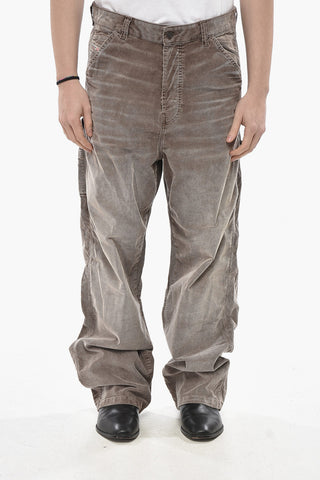 5-Taschen-Hose D-LIVERY Loose Fit aus geripptem Velours