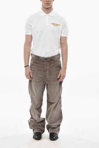 5-Taschen-Hose D-LIVERY Loose Fit aus geripptem Velours