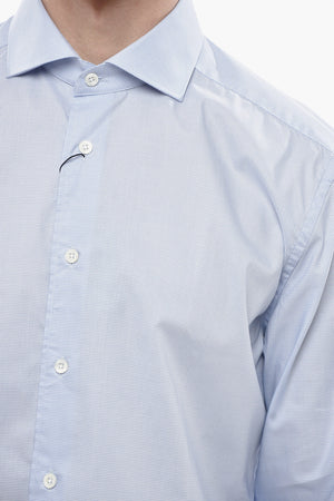 Baumwoll-Popelinehemd Mit Mikromuster