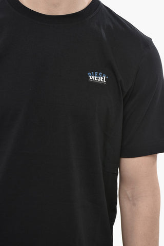 Plain Crew Neck T-Shirt T-JUST-SITUATION With Contrasting Logo