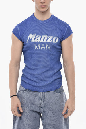 Rundhals-T-Shirt MANZO MAN aus gerippter Baumwolle