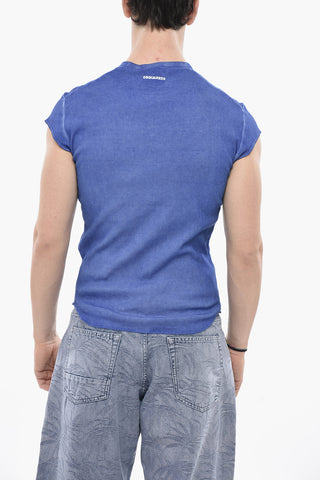 Rundhals-T-Shirt MANZO MAN aus gerippter Baumwolle