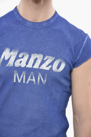 Rundhals-T-Shirt MANZO MAN aus gerippter Baumwolle