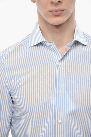 Two-Tone Striped Shirt MILANO ZANTE with French Collar