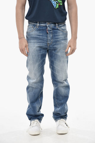Jeans 642 Effetto Vernice con Patch in Rafia 20cm