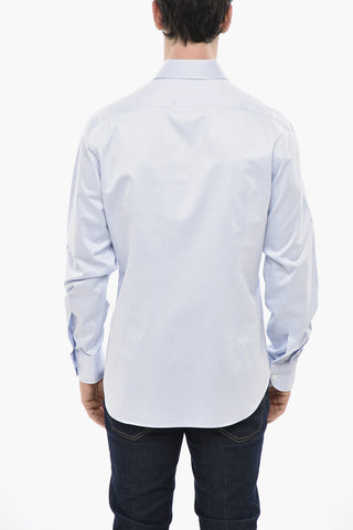 코튼 트윌 셔츠 프렌치 칼라