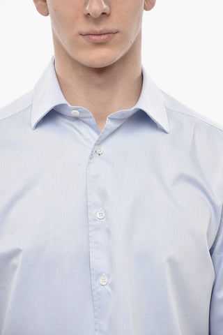 코튼 트윌 셔츠 프렌치 칼라