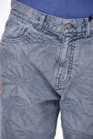 5-Pocket-Hose PALMS aus Jacquard-Baumwollmischung