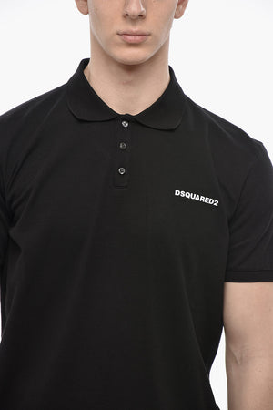 Polo TENNIS FIT in Tinta Unita con Logo in Rilievo