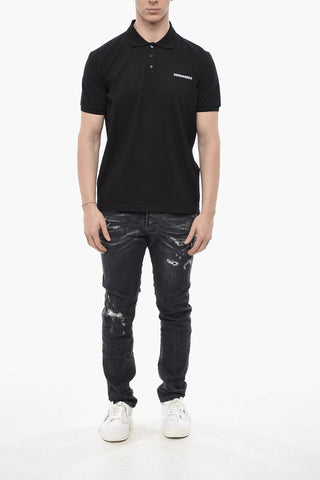 Solid Polo Shirt TENNIS FIT with Embossed Logo