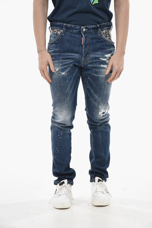 Jeans COOL GUY Effetto Vintage con Borchie 16cm
