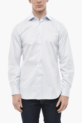 Einfarbiges Hemd Mit Französischem Kragen
