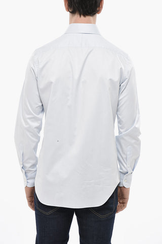 Einfarbiges Hemd Mit Französischem Kragen