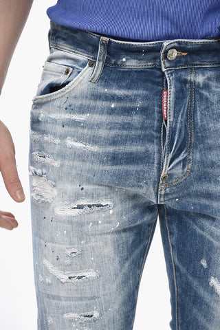 Cool Guy Fit Denim Jeans Light Wash with Rips 16cm