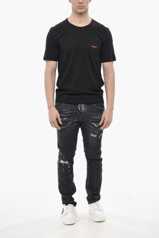 T-Shirt-Set mit Rundhalsausschnitt aus Baumwolle