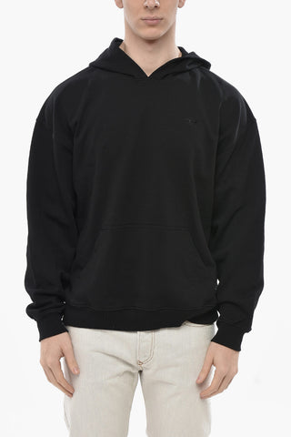 Kapuzenpullover S-BOXT Einfarbig Mit Acid-Wash-Detail Auf Dem Rücken